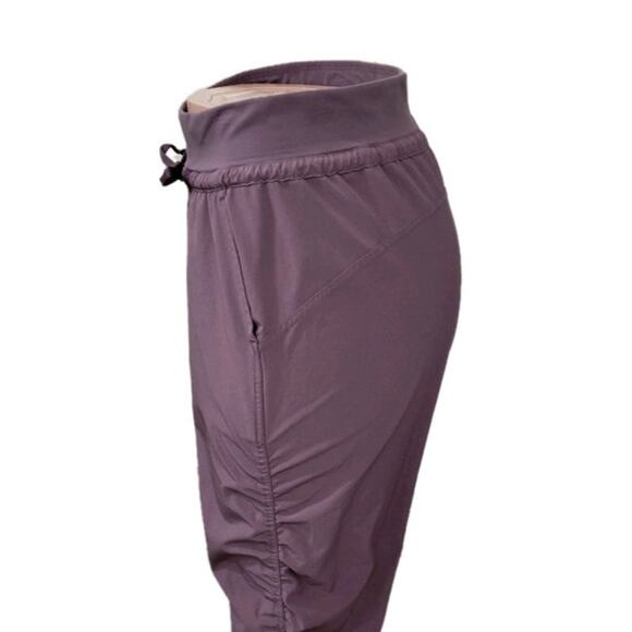Athleta Attitude‎ Pants Women's Size 2 Volcanic Violet Ruched Jogger Drawstring - Picture 5 of 13